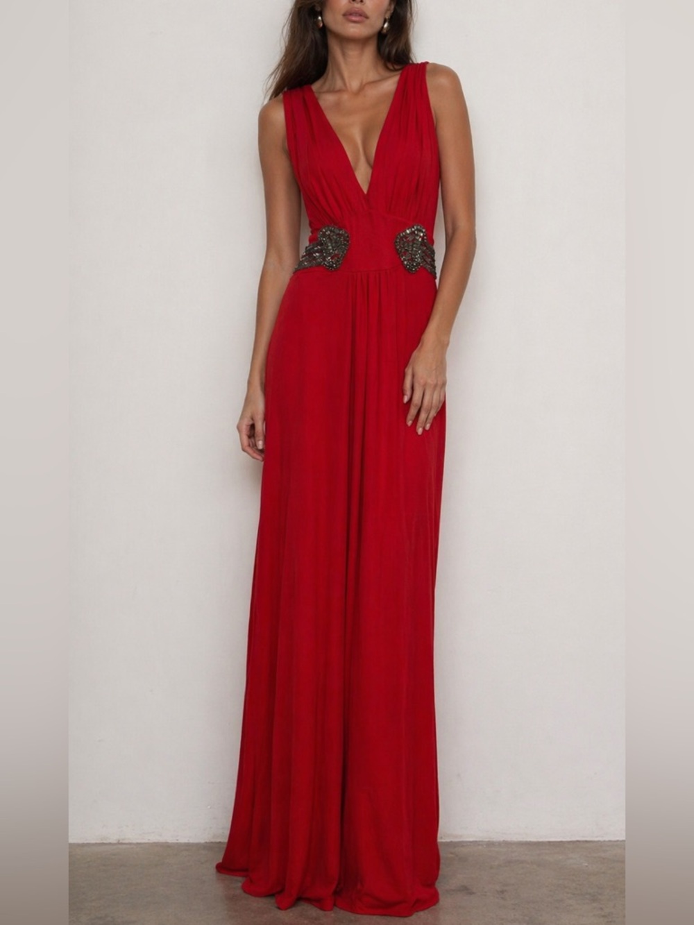 MNG elegant gown red maxi dress XS